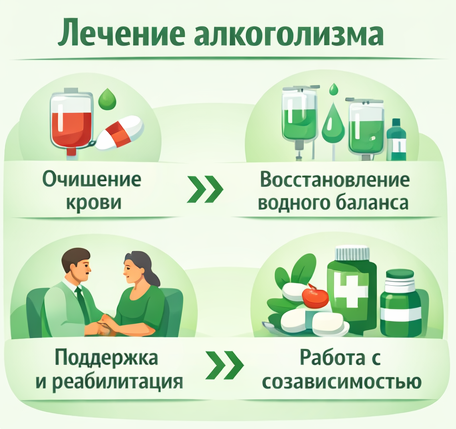 лечение алкоголизма в Жирновске этапы
